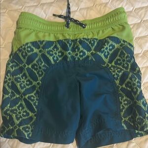 Lands' End Lime Green Swim Shorts